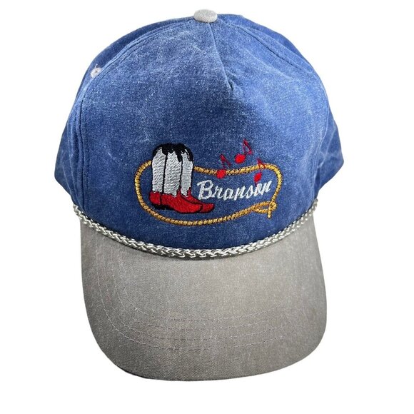 Cobra Other - Vtg Snapback Branson Missouri Embroidered Cowboy Boots Lasso Music Notes Hat Cap
